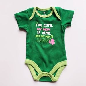 I'm Cute My Moms Cute Dads Lucky Onesie